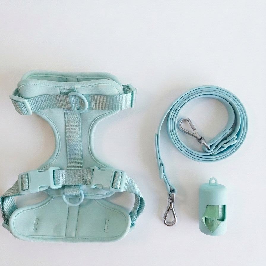 The City Harness Set – Mint Blue