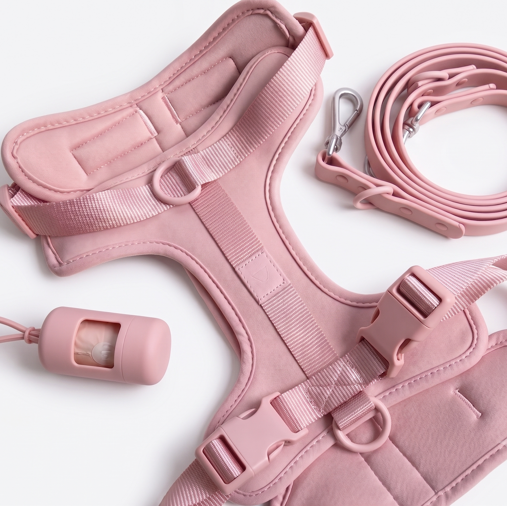 The City Harness Set – Light Pink